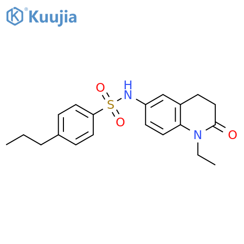 N-(1-ethyl-2-oxo-1,2,3,4-tetrahydroquinolin-6-yl)-4-propylbenzene-1-sulfonamide structure