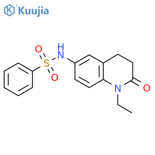 N-(1-ethyl-2-oxo-1,2,3,4-tetrahydroquinolin-6-yl)benzenesulfonamide structure