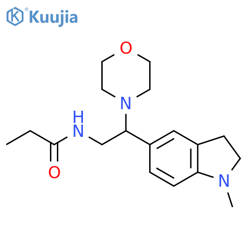 N-2-(1-methyl-2,3-dihydro-1H-indol-5-yl)-2-(morpholin-4-yl)ethylpropanamide structure