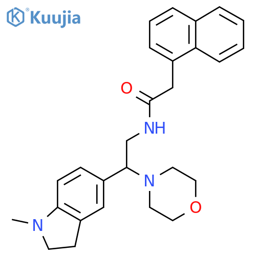 N-2-(1-methyl-2,3-dihydro-1H-indol-5-yl)-2-(morpholin-4-yl)ethyl-2-(naphthalen-1-yl)acetamide structure