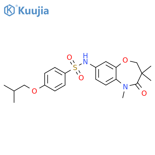 4-(2-methylpropoxy)-N-(3,3,5-trimethyl-4-oxo-2,3,4,5-tetrahydro-1,5-benzoxazepin-8-yl)benzene-1-sulfonamide structure