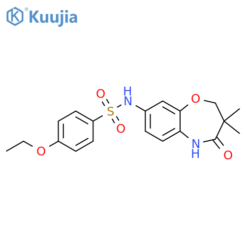N-(3,3-dimethyl-4-oxo-2,3,4,5-tetrahydro-1,5-benzoxazepin-8-yl)-4-ethoxybenzene-1-sulfonamide structure