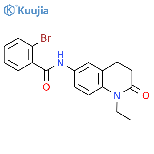 2-bromo-N-(1-ethyl-2-oxo-1,2,3,4-tetrahydroquinolin-6-yl)benzamide structure