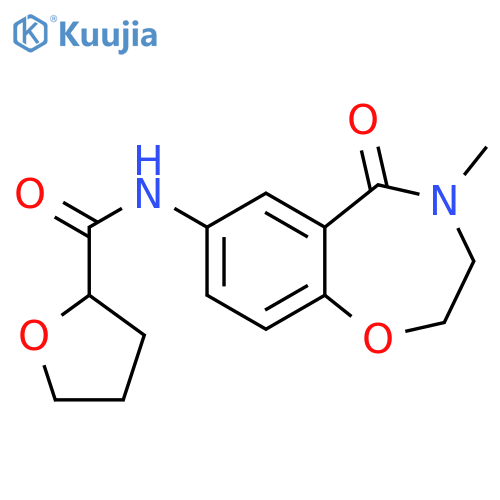 N-(4-methyl-5-oxo-2,3,4,5-tetrahydro-1,4-benzoxazepin-7-yl)oxolane-2-carboxamide structure