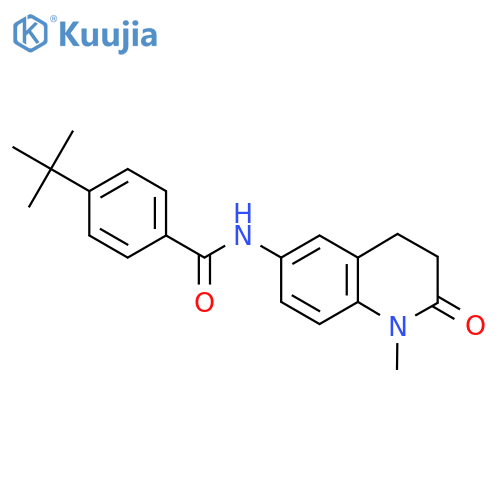 4-tert-butyl-N-(1-methyl-2-oxo-1,2,3,4-tetrahydroquinolin-6-yl)benzamide structure