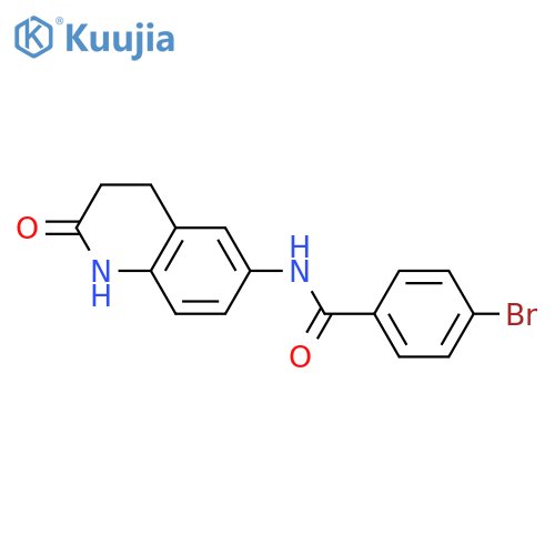 4-bromo-N-(2-oxo-1,2,3,4-tetrahydroquinolin-6-yl)benzamide structure