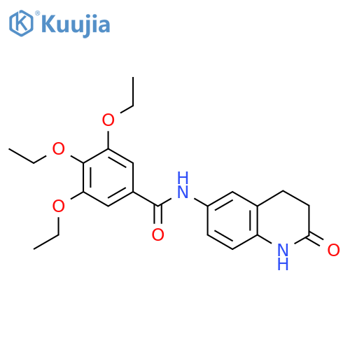 3,4,5-triethoxy-N-(2-oxo-1,2,3,4-tetrahydroquinolin-6-yl)benzamide structure