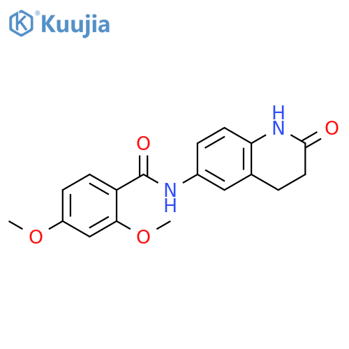 2,4-dimethoxy-N-(2-oxo-1,2,3,4-tetrahydroquinolin-6-yl)benzamide structure