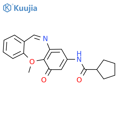 N-(5-methyl-6-oxobenzo[b][1,4]benzoxazepin-8-yl)cyclopentanecarboxamide structure