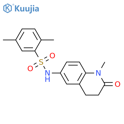 2,5-dimethyl-N-(1-methyl-2-oxo-1,2,3,4-tetrahydroquinolin-6-yl)benzene-1-sulfonamide structure