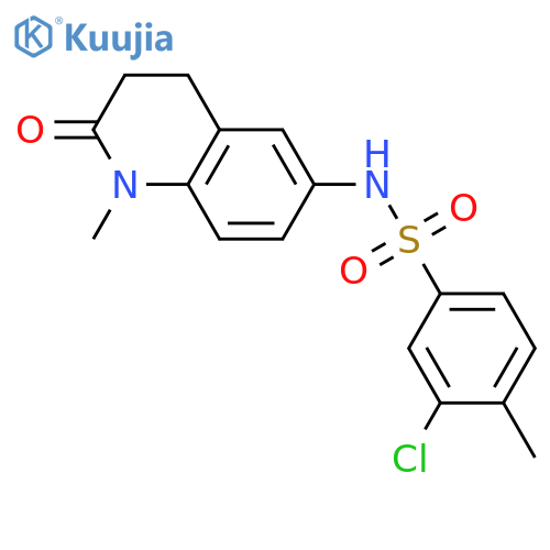 3-chloro-4-methyl-N-(1-methyl-2-oxo-1,2,3,4-tetrahydroquinolin-6-yl)benzene-1-sulfonamide structure