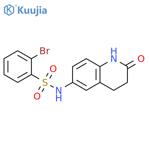 2-bromo-N-(2-oxo-1,2,3,4-tetrahydroquinolin-6-yl)benzene-1-sulfonamide structure