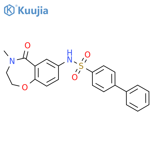 N-(4-methyl-5-oxo-2,3,4,5-tetrahydro-1,4-benzoxazepin-7-yl)-1,1'-biphenyl-4-sulfonamide structure