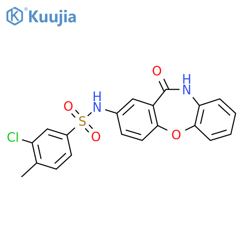 3-chloro-4-methyl-N-{10-oxo-2-oxa-9-azatricyclo9.4.0.0^{3,8}pentadeca-1(11),3(8),4,6,12,14-hexaen-13-yl}benzene-1-sulfonamide structure