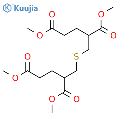 Pentanedioic acid, 2,2'-[thiobis(methylene)]bis-, tetramethyl ester structure