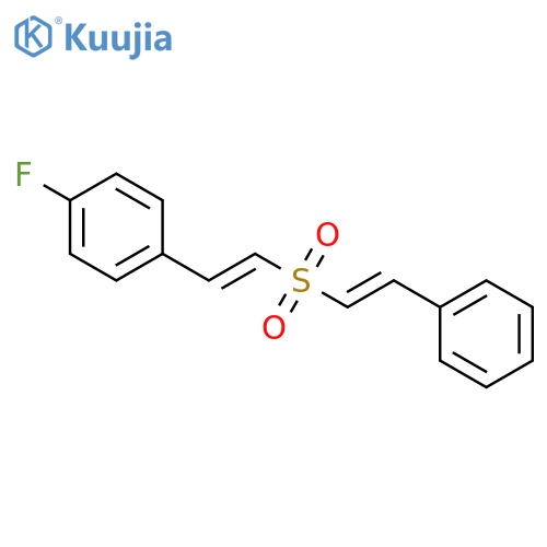 (E)-2-(4-fluorophenyl)ethenyl (Z)-2-phenylethenyl sulfone structure