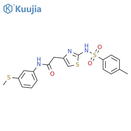 2-2-(4-methylbenzenesulfonamido)-1,3-thiazol-4-yl-N-3-(methylsulfanyl)phenylacetamide structure