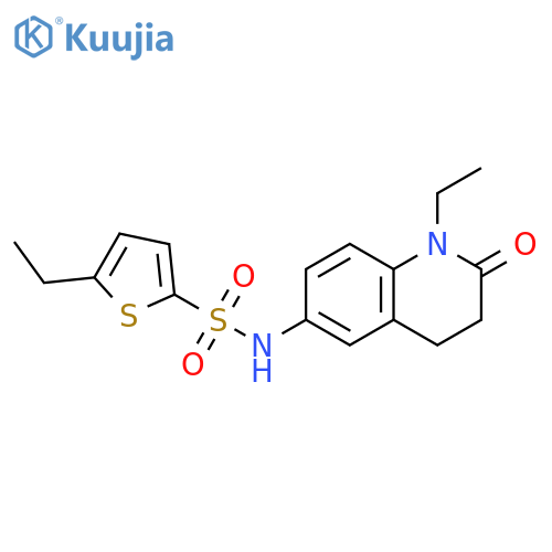 5-ethyl-N-(1-ethyl-2-oxo-1,2,3,4-tetrahydroquinolin-6-yl)thiophene-2-sulfonamide structure