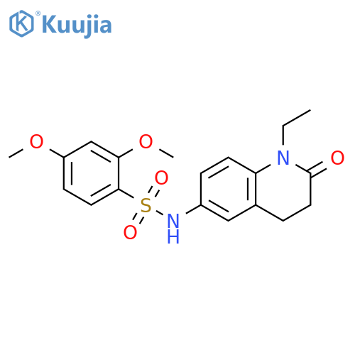 N-(1-ethyl-2-oxo-1,2,3,4-tetrahydroquinolin-6-yl)-2,4-dimethoxybenzene-1-sulfonamide structure