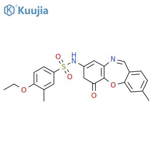 4-ethoxy-3-methyl-N-{6-methyl-10-oxo-2-oxa-9-azatricyclo9.4.0.0^{3,8}pentadeca-1(11),3(8),4,6,12,14-hexaen-13-yl}benzene-1-sulfonamide structure