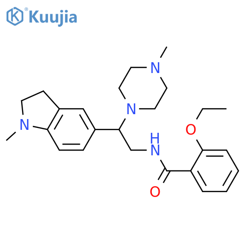 2-ethoxy-N-2-(1-methyl-2,3-dihydro-1H-indol-5-yl)-2-(4-methylpiperazin-1-yl)ethylbenzamide structure