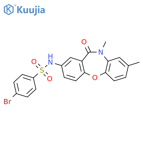 4-bromo-N-{6,9-dimethyl-10-oxo-2-oxa-9-azatricyclo9.4.0.0^{3,8}pentadeca-1(11),3(8),4,6,12,14-hexaen-13-yl}benzene-1-sulfonamide structure