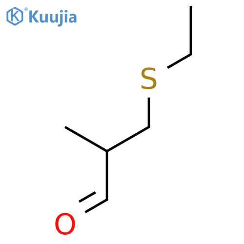 3-(ethylsulfanyl)-2-methylpropanal structure