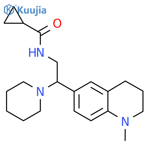 N-2-(1-methyl-1,2,3,4-tetrahydroquinolin-6-yl)-2-(piperidin-1-yl)ethylcyclopropanecarboxamide structure