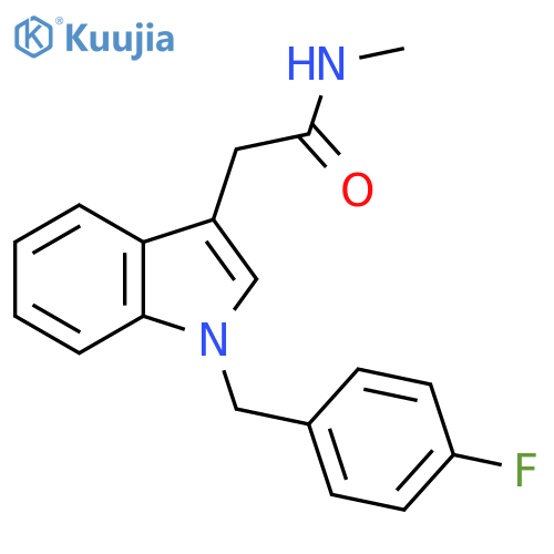 2-{1-(4-fluorophenyl)methyl-1H-indol-3-yl}-N-methylacetamide structure