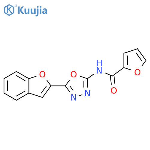 N-5-(1-benzofuran-2-yl)-1,3,4-oxadiazol-2-ylfuran-2-carboxamide structure