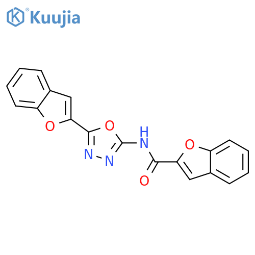 N-5-(1-benzofuran-2-yl)-1,3,4-oxadiazol-2-yl-1-benzofuran-2-carboxamide structure
