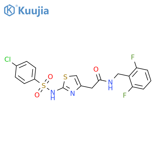 2-2-(4-chlorobenzenesulfonamido)-1,3-thiazol-4-yl-N-(2,6-difluorophenyl)methylacetamide structure
