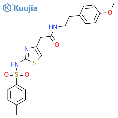 N-2-(4-methoxyphenyl)ethyl-2-2-(4-methylbenzenesulfonamido)-1,3-thiazol-4-ylacetamide structure