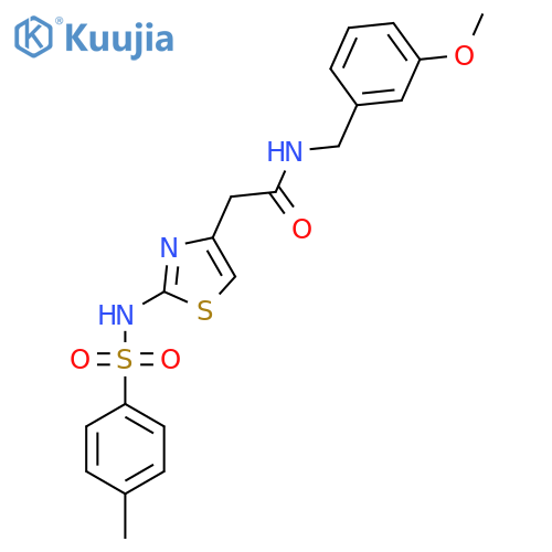 N-(3-methoxyphenyl)methyl-2-2-(4-methylbenzenesulfonamido)-1,3-thiazol-4-ylacetamide structure