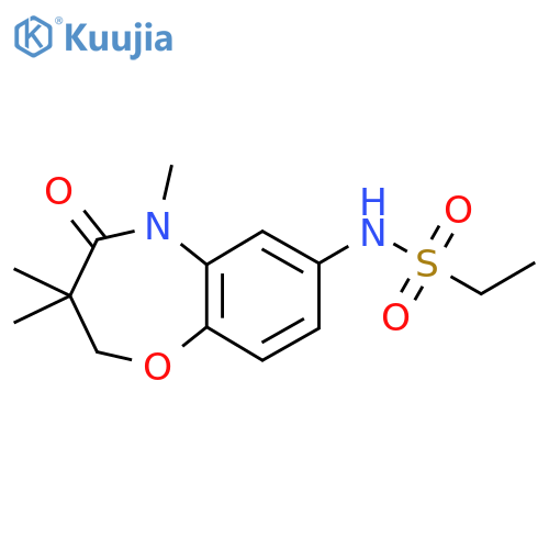 N-(3,3,5-trimethyl-4-oxo-2,3,4,5-tetrahydro-1,5-benzoxazepin-7-yl)ethane-1-sulfonamide structure