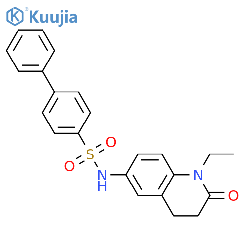 N-(1-ethyl-2-oxo-1,2,3,4-tetrahydroquinolin-6-yl)-1,1'-biphenyl-4-sulfonamide structure