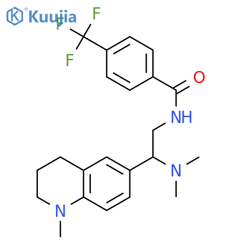 N-2-(dimethylamino)-2-(1-methyl-1,2,3,4-tetrahydroquinolin-6-yl)ethyl-4-(trifluoromethyl)benzamide structure