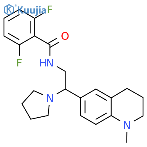 2,6-difluoro-N-2-(1-methyl-1,2,3,4-tetrahydroquinolin-6-yl)-2-(pyrrolidin-1-yl)ethylbenzamide structure