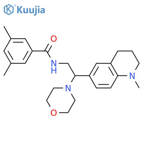 3,5-dimethyl-N-2-(1-methyl-1,2,3,4-tetrahydroquinolin-6-yl)-2-(morpholin-4-yl)ethylbenzamide structure