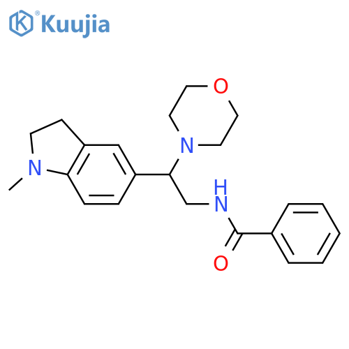 N-2-(1-methyl-2,3-dihydro-1H-indol-5-yl)-2-(morpholin-4-yl)ethylbenzamide structure