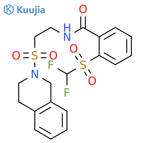 2-difluoromethanesulfonyl-N-2-(1,2,3,4-tetrahydroisoquinoline-2-sulfonyl)ethylbenzamide structure