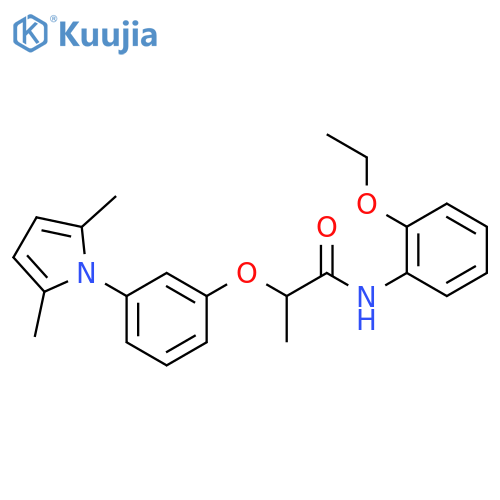 2-[3-(2,5-dimethyl-1H-pyrrol-1-yl)phenoxy]-N-(2-ethoxyphenyl)propanamide structure