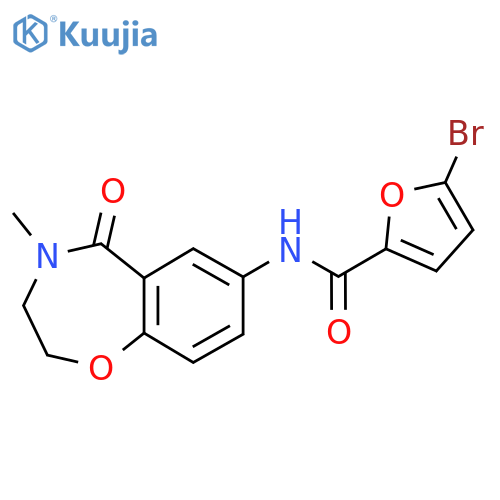 5-bromo-N-(4-methyl-5-oxo-2,3,4,5-tetrahydro-1,4-benzoxazepin-7-yl)furan-2-carboxamide structure