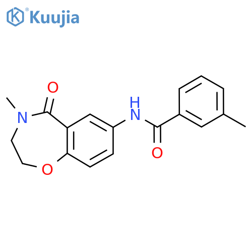 3-methyl-N-(4-methyl-5-oxo-2,3,4,5-tetrahydro-1,4-benzoxazepin-7-yl)benzamide structure