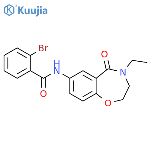 2-bromo-N-(4-ethyl-5-oxo-2,3,4,5-tetrahydro-1,4-benzoxazepin-7-yl)benzamide structure