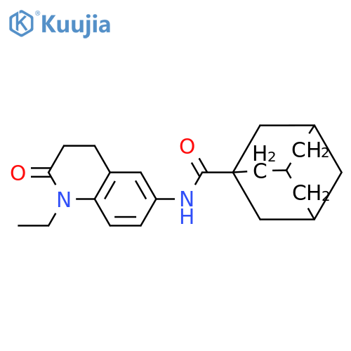 N-(1-ethyl-2-oxo-1,2,3,4-tetrahydroquinolin-6-yl)adamantane-1-carboxamide structure