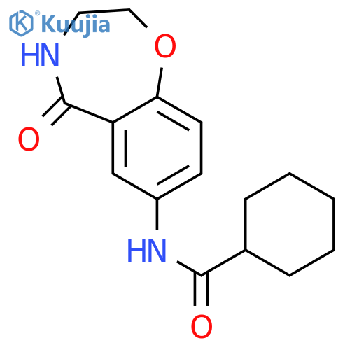 N-(5-oxo-2,3,4,5-tetrahydro-1,4-benzoxazepin-7-yl)cyclohexanecarboxamide structure