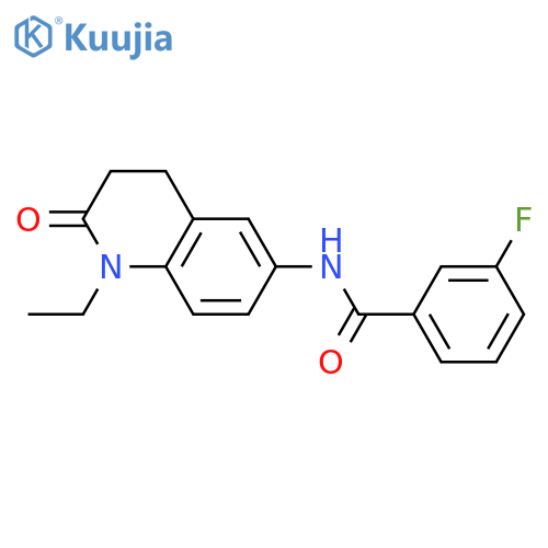 N-(1-ethyl-2-oxo-1,2,3,4-tetrahydroquinolin-6-yl)-3-fluorobenzamide structure