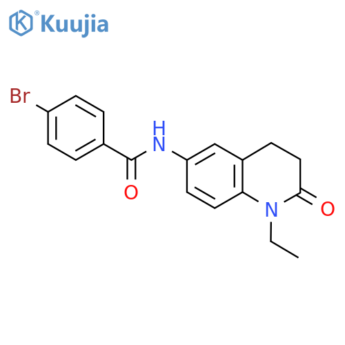 4-bromo-N-(1-ethyl-2-oxo-1,2,3,4-tetrahydroquinolin-6-yl)benzamide structure