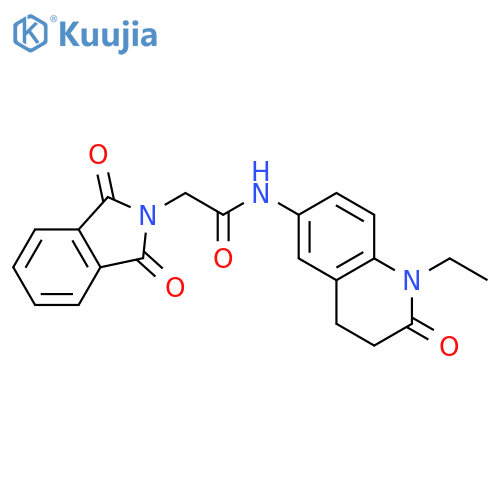2-(1,3-dioxo-2,3-dihydro-1H-isoindol-2-yl)-N-(1-ethyl-2-oxo-1,2,3,4-tetrahydroquinolin-6-yl)acetamide structure